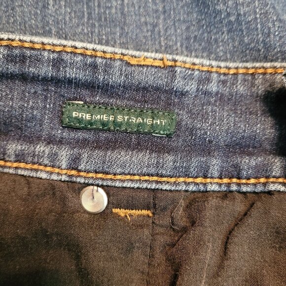 Lauren Ralph Lauren Jeans Womens 10 Premier Straight Medium Dark Stretch Denim - Picture 6 of 13